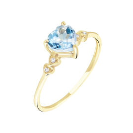 Bague Ashvin Or Jaune Topaze Et Oxyde - Bagues solitaires Femme | Histoire d’Or