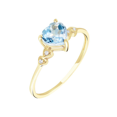 Bague Ashvin Or Jaune Topaze Et Oxyde - Bagues solitaires Femme | Histoire d’Or