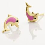 Boucles D'oreilles Puces Or Jaune Mael Smalto - Clous d'oreilles Enfant | Histoire d&rsquo;Or