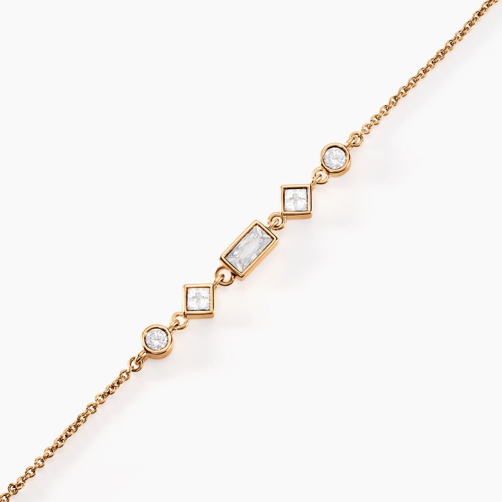 Bracelet Gold Chandelier Plaqu&eacute; Or Dor&eacute; Oxyde De Zirconium - Bracelets Femme | Histoire d&rsquo;Or