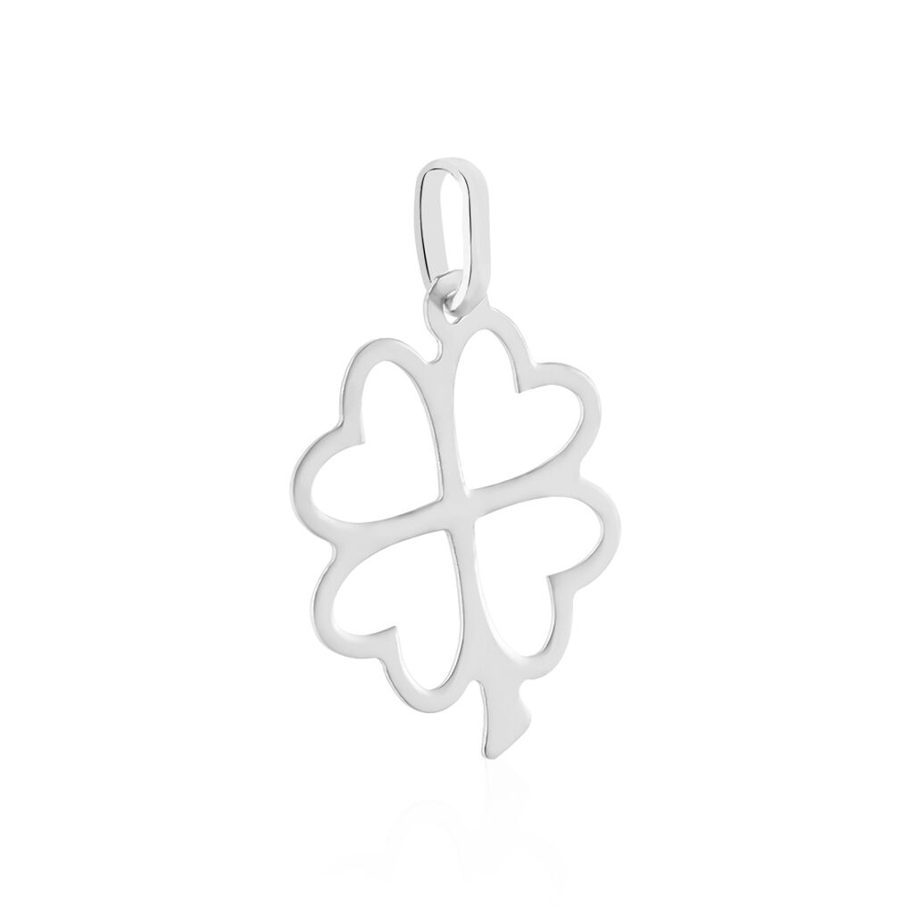 Pendentif Koulmia Trefle Diamante Or Blanc - Pendentifs Femme | Histoire d’Or