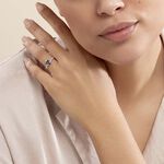 Bague Haissa Or Blanc Topaze Et Oxyde De Zirconium - Bagues solitaires Femme | Histoire d&rsquo;Or
