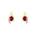 Bijoux D'oreilles Emotion Or Jaune Rubis Diamant - Clous d'oreilles Femme | Histoire d’Or