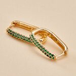 Cr&eacute;oles Domingo Plaqu&eacute; Or Jaune Spinelle Synth&eacute;tique - Boucles d'oreilles cr&eacute;oles Femme | Histoire d&rsquo;Or