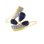 Bague Dahlia Or Jaune Saphir Diamant - Bagues avec pierre Femme | Histoire d&rsquo;Or