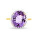 Bague Anna Or Jaune Amethyste Et Diamant - Bagues solitaires Femme | Histoire d’Or