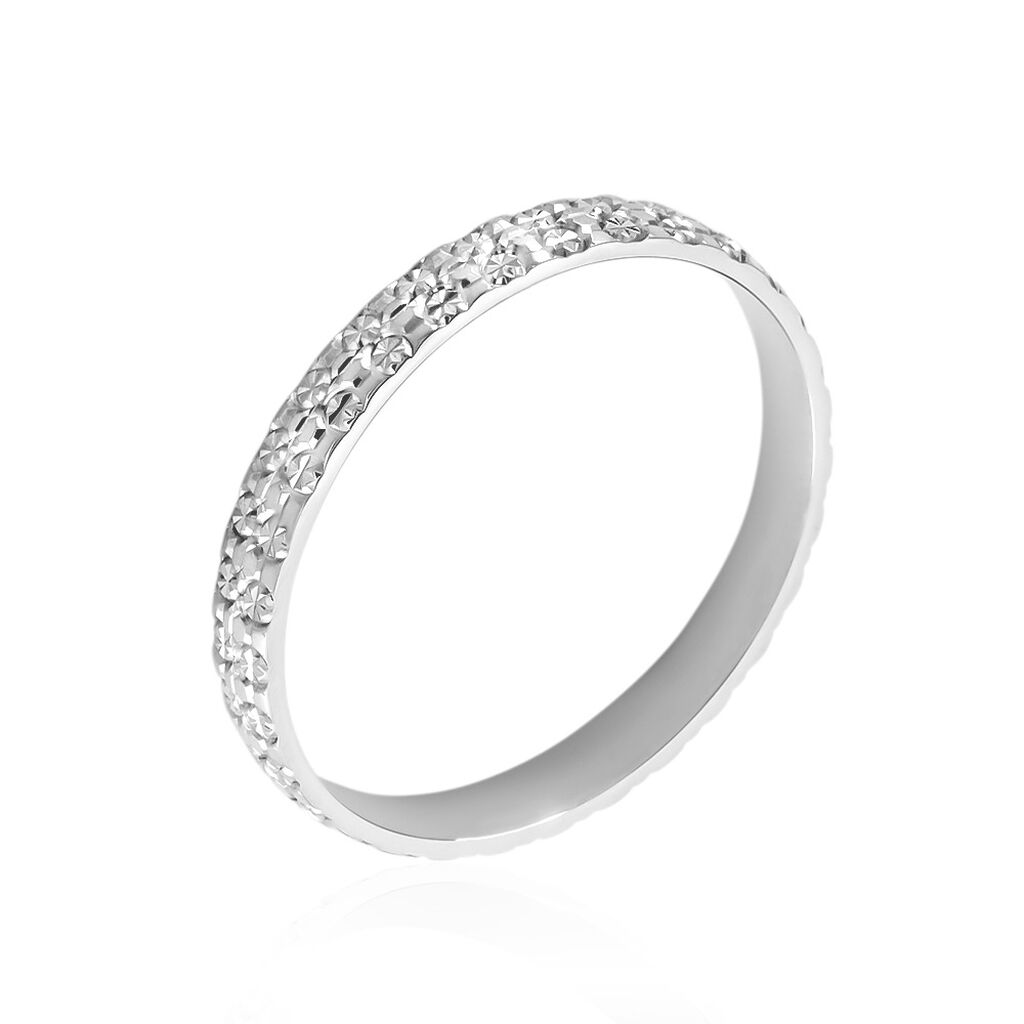 Alliance Roxie Demi Jonc Classique Or Blanc - Alliances Unisex | Histoire d’Or