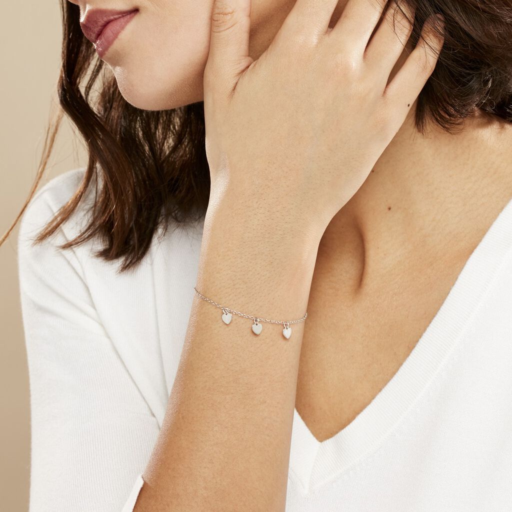 Bracelet Maryline Argent Blanc - Bracelets Femme | Histoire d’Or