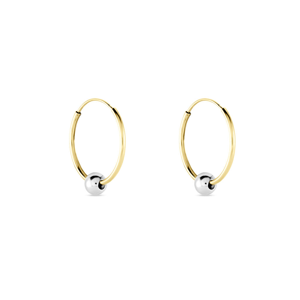 Créoles Kirsa Or Bicolore - Boucles d'oreilles créoles Femme | Histoire d’Or