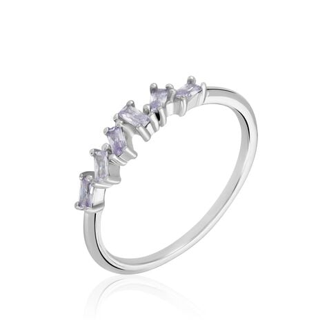 Bague Adonia Argent Blanc Oxyde De Zirconium Bleu - Bagues avec pierre Femme | Histoire d’Or