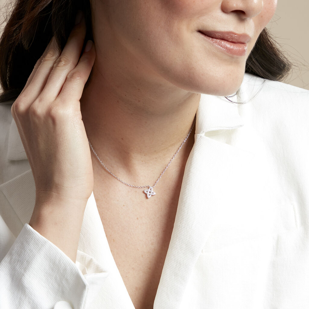 Collier Pleiades Argent Blanc Oxyde De Zirconium - Ras de cou Femme | Histoire d’Or