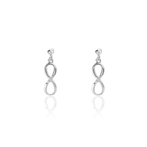 Boucles D'oreilles Pendantes Nohemi Argent Blanc Oxyde De Zirconium - Boucles d'oreilles fantaisie Femme | Histoire d&rsquo;Or