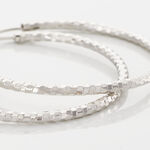 Cr&eacute;oles Argent Blanc Agathe - Boucles d'oreilles cr&eacute;oles Femme | Histoire d&rsquo;Or