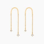 Boucles D'oreilles Pendantes Falling Star Or Jaune Oxyde De Zirconium - Boucles d'oreilles pendantes Femme | Histoire d&rsquo;Or