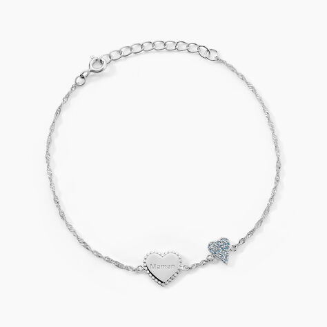 Bracelet Gloria Argent Blanc Oxyde De Zirconium - Bracelets Coeur Femme | Histoire d’Or