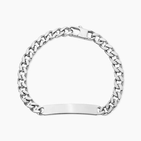 Bracelet Identit&eacute; Argent Blanc Casper - Gourmettes Homme | Histoire d&rsquo;Or