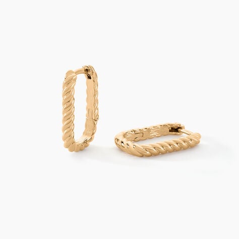 Cr&eacute;oles Hari Plaqu&eacute; Or Jaune - Boucles d'oreilles cr&eacute;oles Femme | Histoire d&rsquo;Or