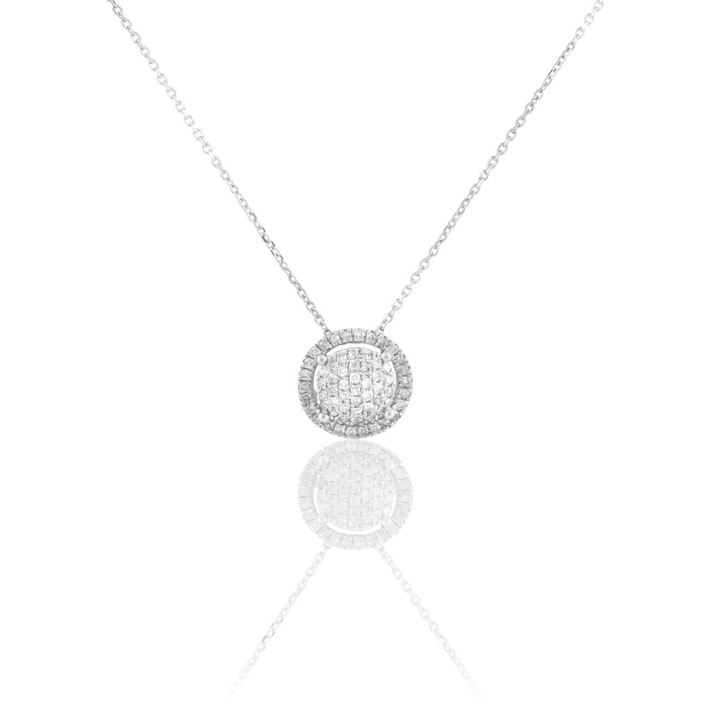 Collier Soleil D'hiver Or Blanc Diamant - Colliers Femme | Histoire d’Or