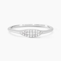 Bague Tiwa Argent Blanc Oxyde De Zirconium
