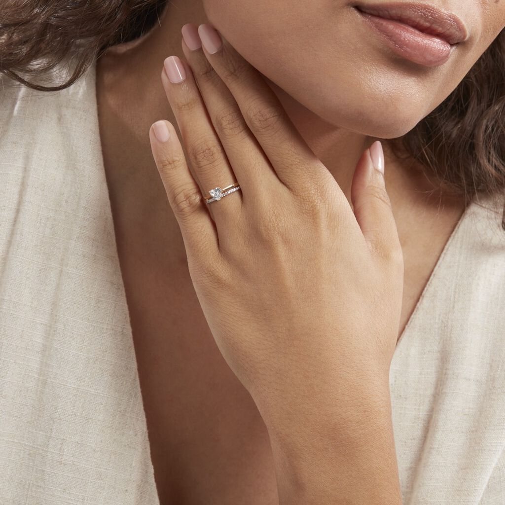 Bague Serafine Or Jaune Oxyde De Zirconium - Bagues solitaires Femme | Histoire d’Or