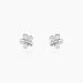 Boucles D'oreilles Puces Sulya Argent Blanc - Boucles d'oreilles fantaisie Femme | Histoire d’Or