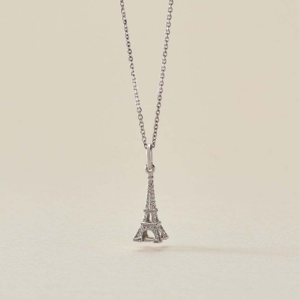 Collier Marceau Argent Blanc - Bijoux sans pierre Famille | Histoire d&rsquo;Or