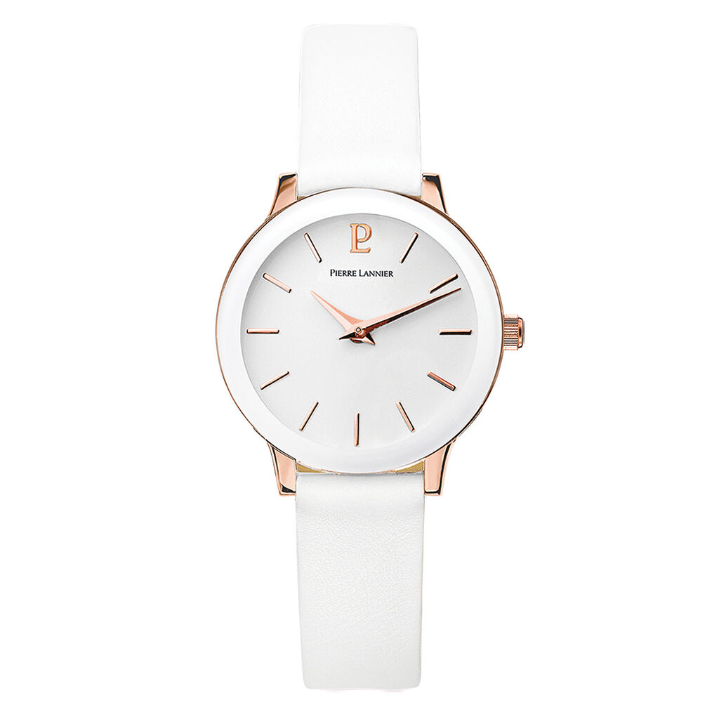 Montre Pierre Lannier Week End Ligne Pure Blanc - F&ecirc;te des m&egrave;res Femme | Histoire d&rsquo;Or