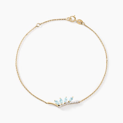 Bracelet Tiara Or Jaune Topaze Oxyde De Zirconium - Bracelets Femme | Histoire d’Or