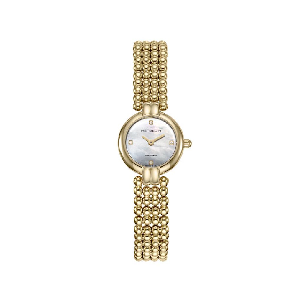 Montre Herbelin Perles Nacre Blanche - Id&eacute;es cadeaux Femme | Histoire d&rsquo;Or