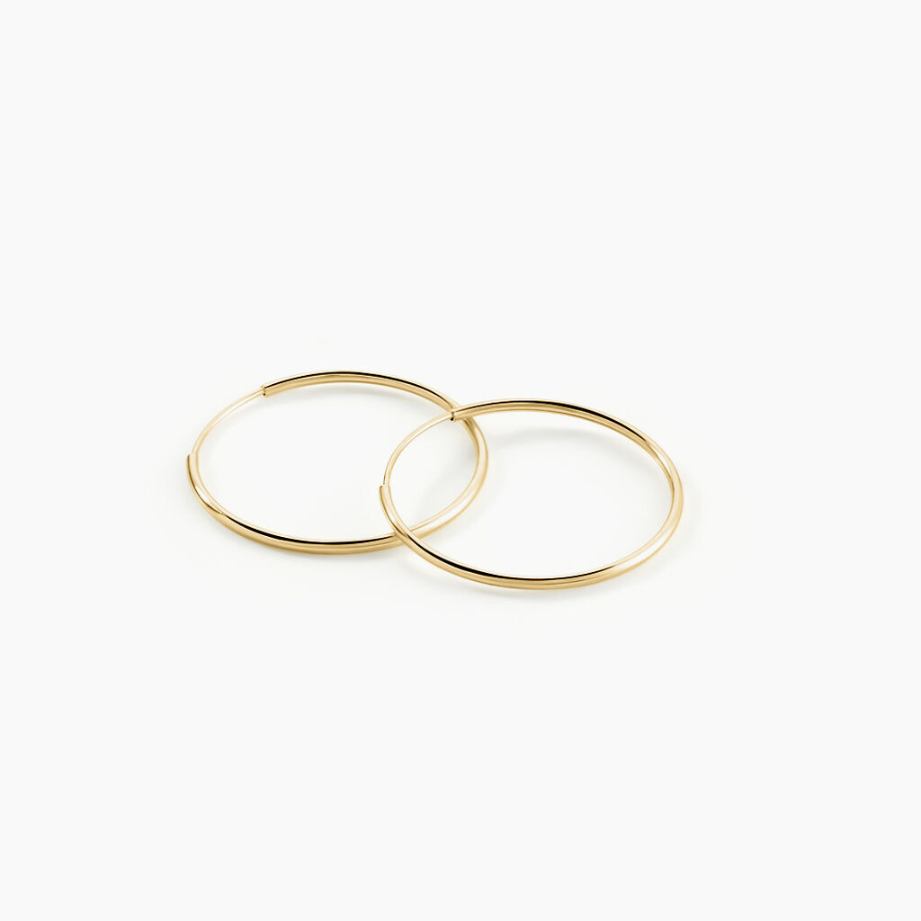 Créoles Muses Or Jaune - Boucles d'oreilles créoles Femme | Histoire d’Or