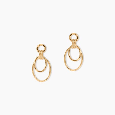 Boucles D'Oreilles Pendantes Felicity Plaqu&eacute; Or Jaune - Boucles d'oreilles fantaisie Femme | Histoire d&rsquo;Or