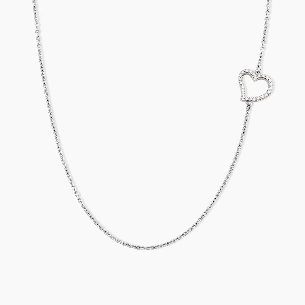Collier Tahis Argent Blanc Oxyde De Zirconium - Colliers fantaisie Femme | Histoire d&rsquo;Or