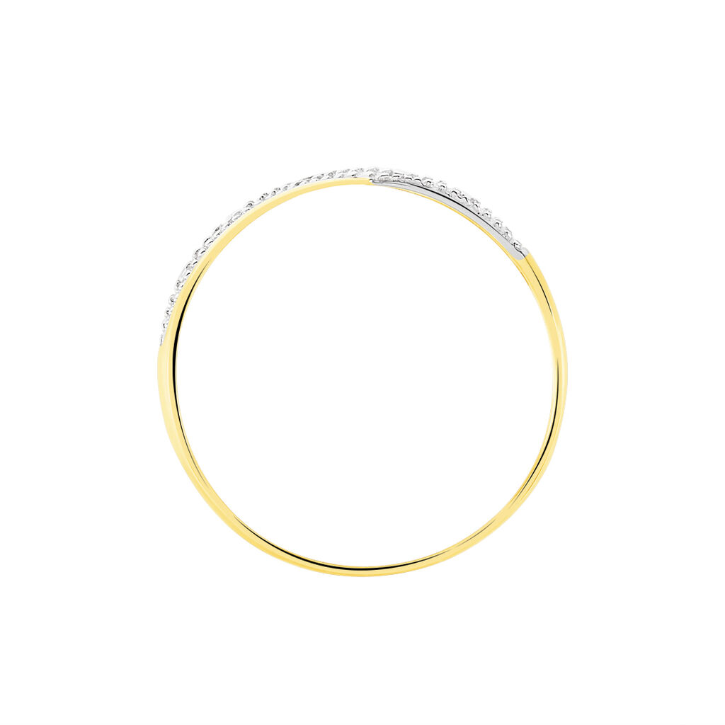 Bague Smeralda Or Bicolore Diamant - Bagues avec pierre Femme | Histoire d’Or