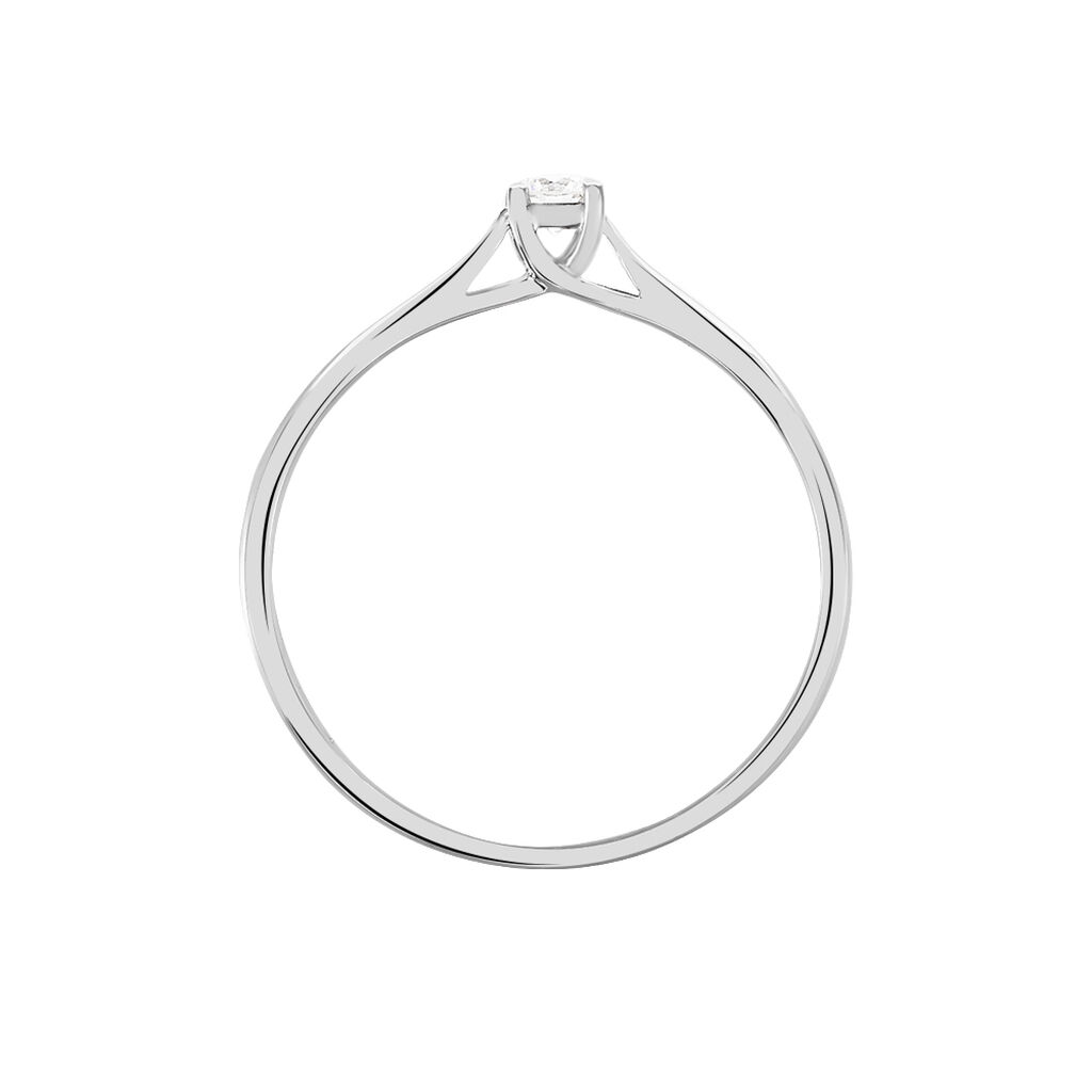 Bague Solitaire Victoria Or Blanc Diamant - Bagues solitaires Femme | Histoire d’Or