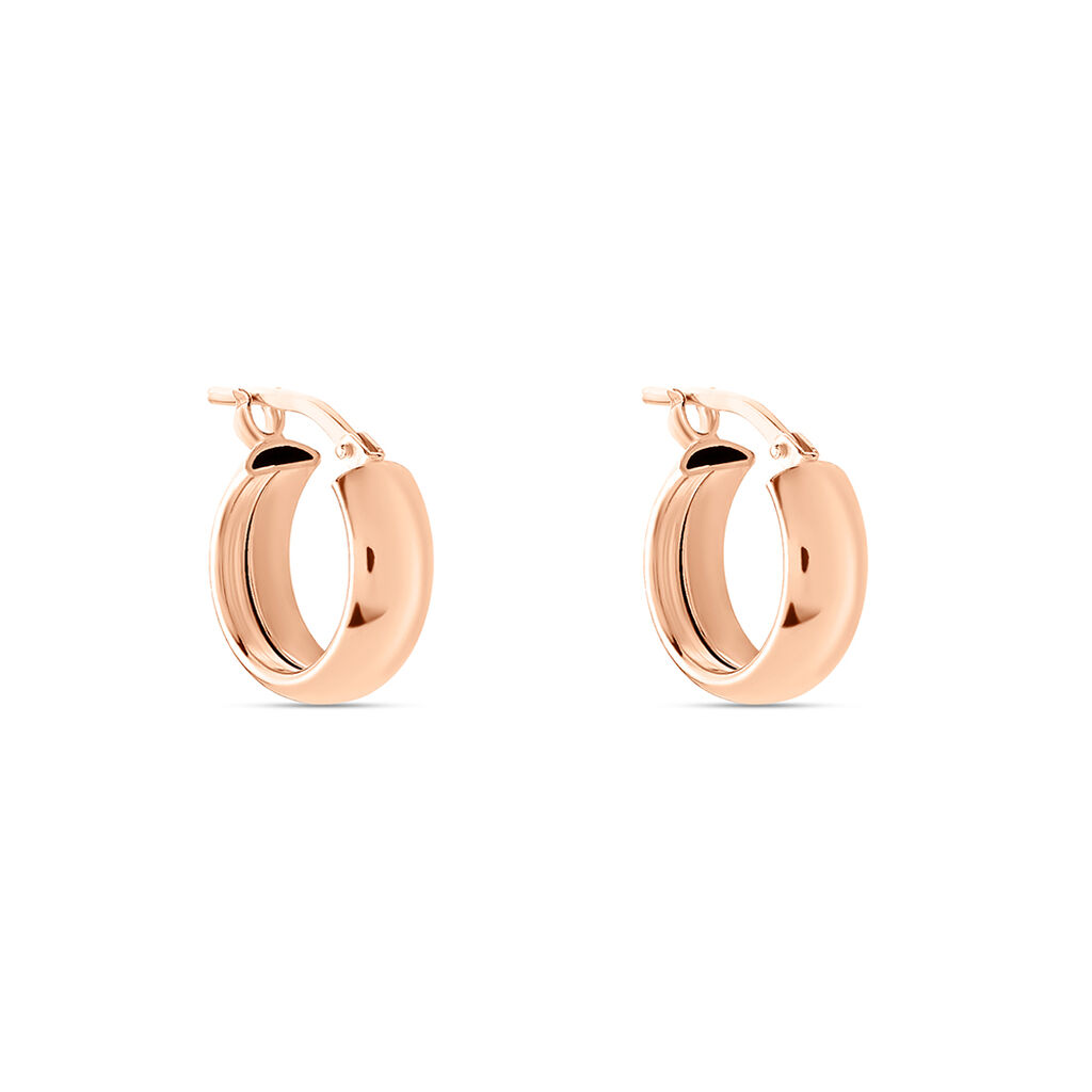 Créoles Lisa Argent Rose - Boucles d'oreilles créoles Femme | Histoire d’Or