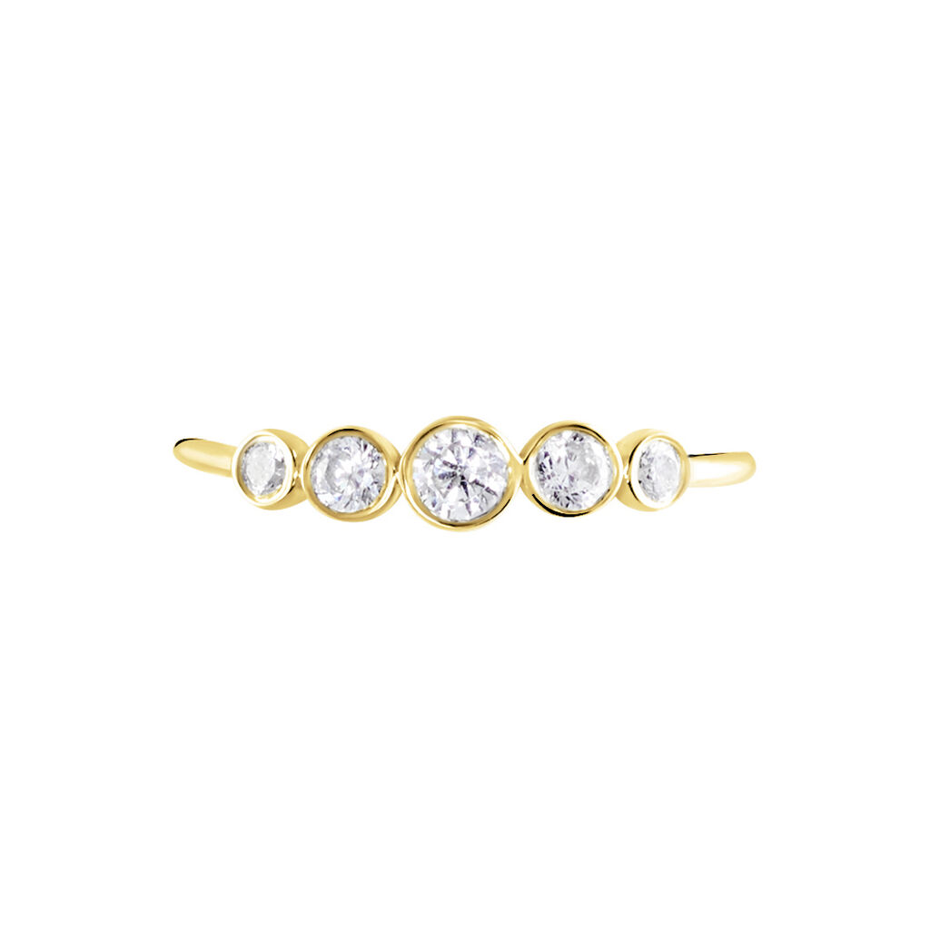 Bague Or Jaune Sabinus Oxydes De Zirconium - Bagues avec pierre Femme | Histoire d’Or