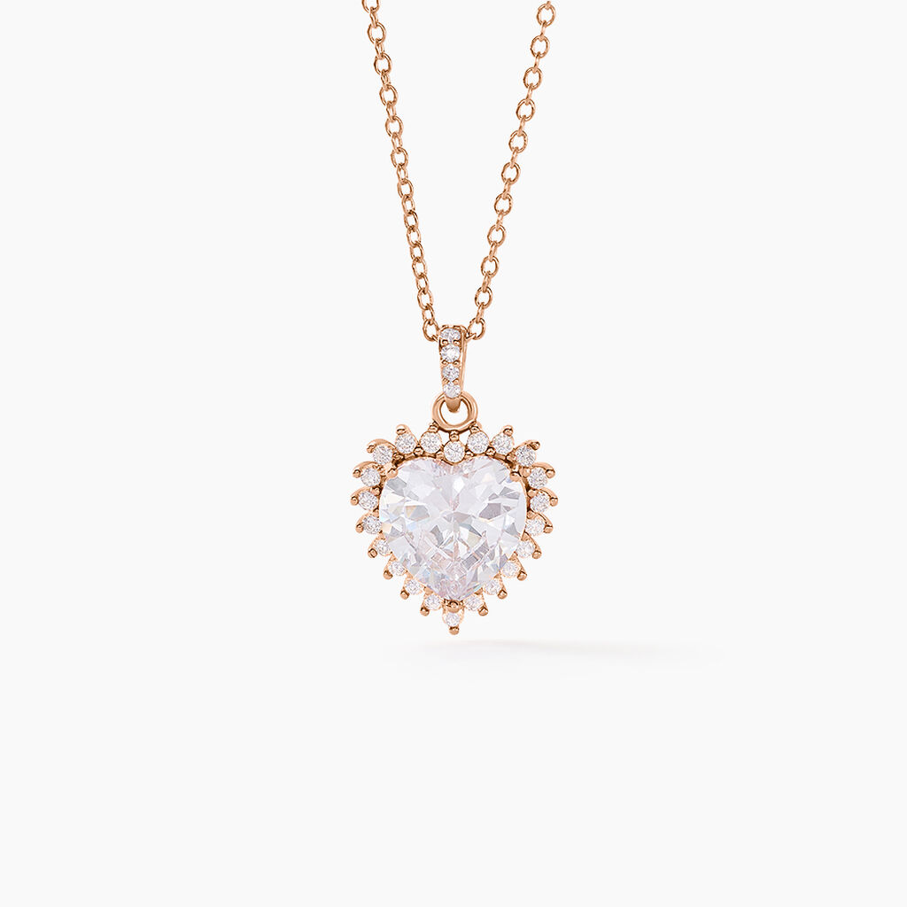 Collier Sphinx Argent Rose Oxyde De Zirconium - F&ecirc;te des m&egrave;res Femme | Histoire d&rsquo;Or