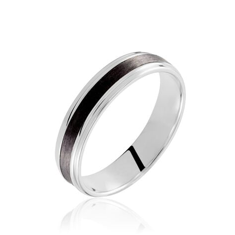 Alliance Camille Ruban Plat Or Blanc - Alliances Unisex | Histoire d’Or