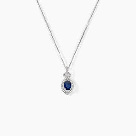 Collier Lys Or Blanc Saphir Et Diamant - Colliers Femme | Histoire d’Or