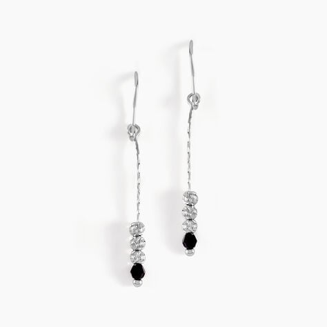 Boucles D'oreilles Pendantes Cyprielle Argent Blanc Pierre De Synthese - Boucles d'oreilles fantaisie Femme | Histoire d’Or