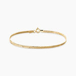 Bracelet Izel Argent Dor&eacute; A L'Or 750/1000 - Bijoux sans pierre Femme | Histoire d&rsquo;Or