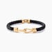 Bracelet Plaqué Or Rodolf Cuir - Bracelets cordon Homme | Histoire d’Or