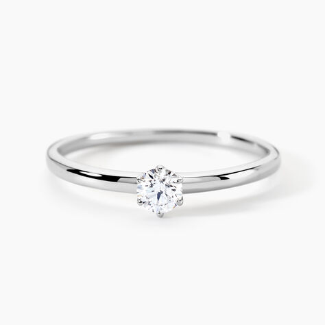 Bague Solitaire Natalia Pl Platine Blanc Diamant - Bagues solitaires Femme | Histoire d&rsquo;Or