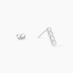 Boucles D'Oreilles Puces Evdokia Argent Blanc Oxyde De Zirconium - Boucles d'oreilles fantaisie Femme | Histoire d&rsquo;Or