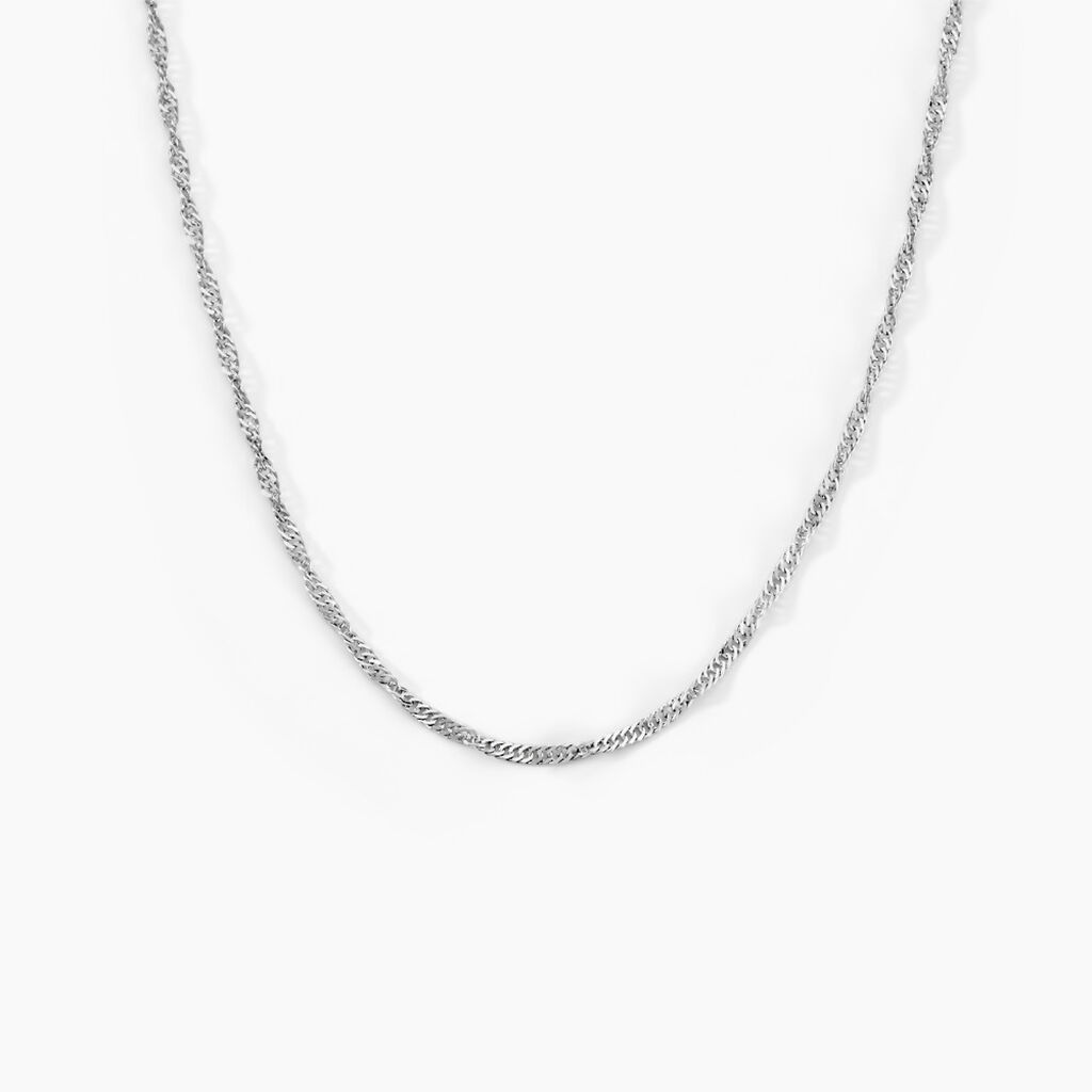 Cha&icirc;ne Shanone Argent Blanc - Chaines Femme | Histoire d&rsquo;Or
