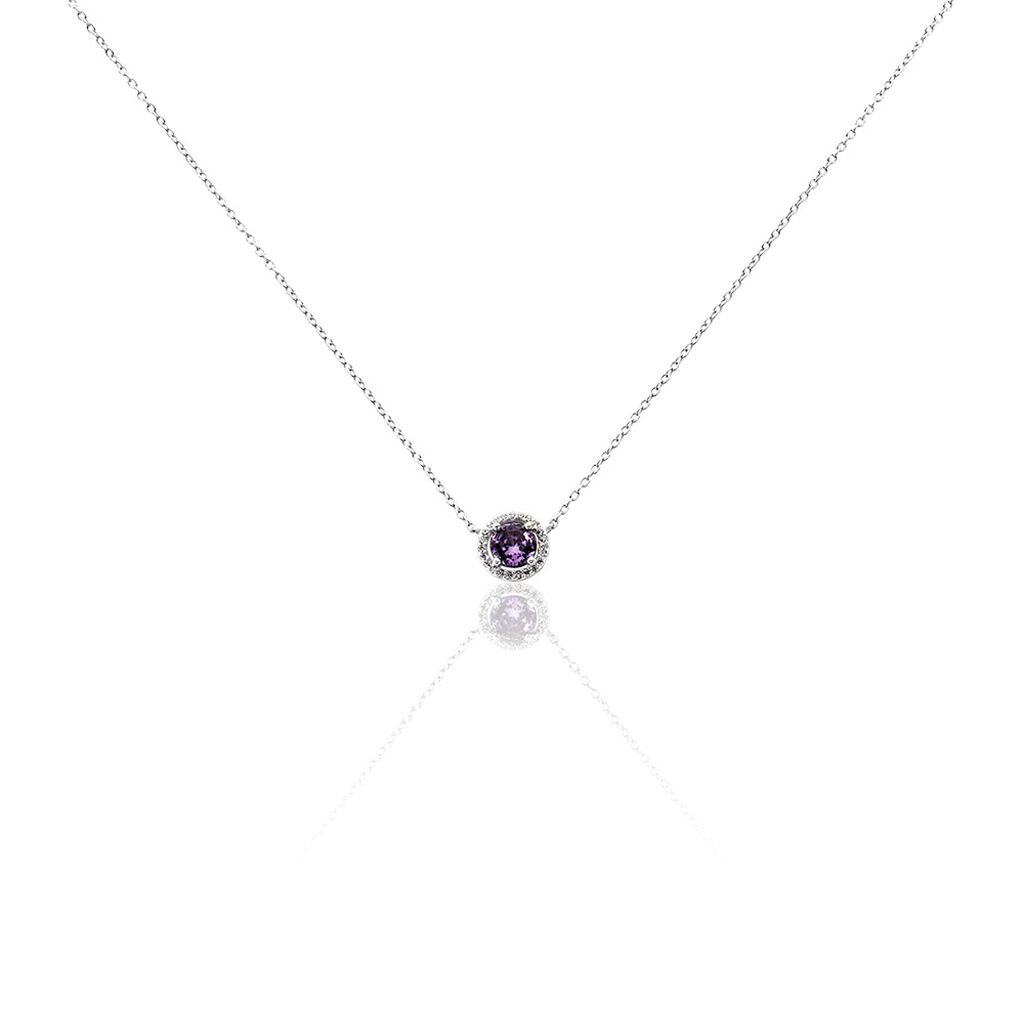 Collier Argent Blanc Rio Copacabana Oxyde De Zirconium