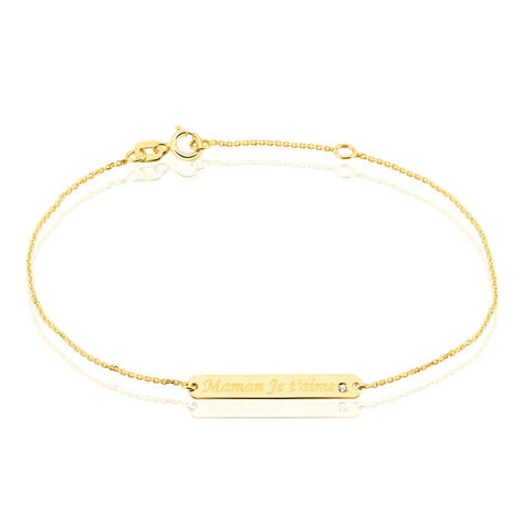 Bracelet Fania Message Or Jaune Oxyde De Zirconium - Gourmettes Femme | Histoire d’Or