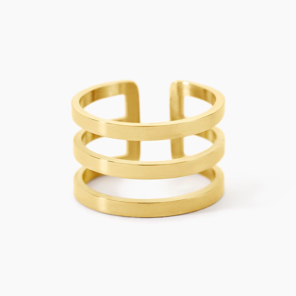 Bague Ajustable Adel Acier Dor&eacute; - Bagues fantaisie Femme | Histoire d&rsquo;Or