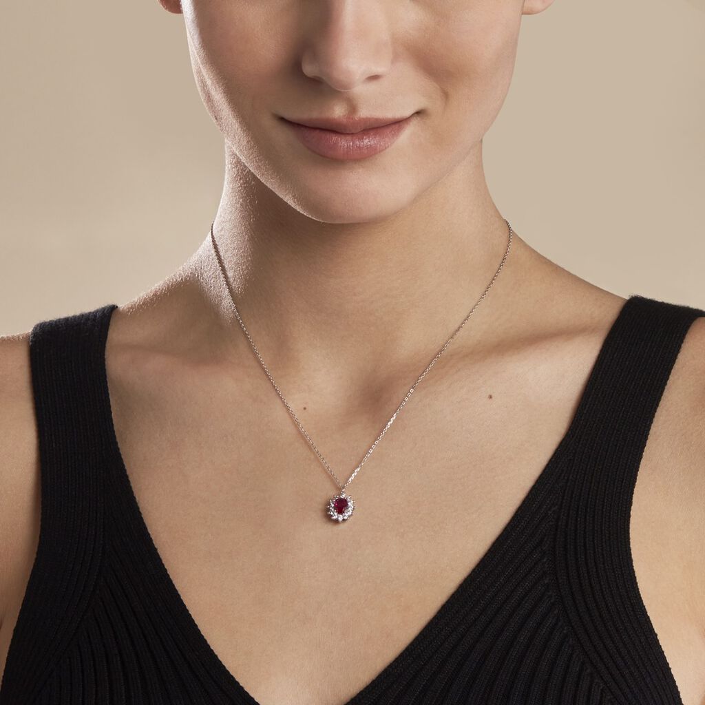 Collier Perez Argent Blanc Oxyde De Zirconium - Colliers fantaisie Femme | Histoire d’Or