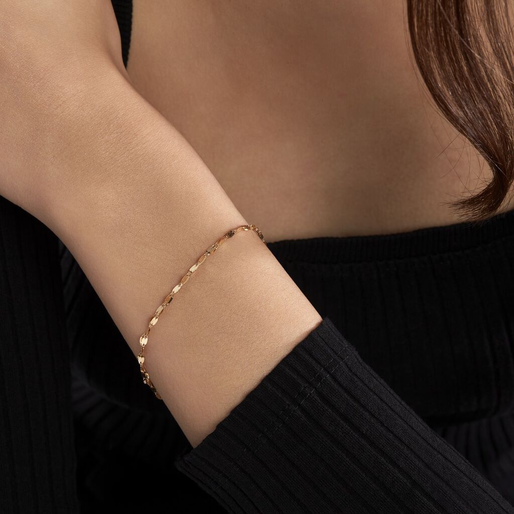 Bracelet Or Jaune Camelie - Bracelets chaîne Femme | Histoire d’Or